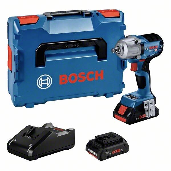 Bosch Professional GDS 18V-450 HC (2x GBA 5,0Ah, L-BOXX) 06019K4003 Akku-Drehschlagschrauber 450 Nm  18 V Anzahl mitgelieferte Akkus 2 5.0 Ah Li-Ion inkl. 2. Akku, inkl. Ladegerät, inkl. Bluetooth Modul, inkl. Koffer, bürstenlos