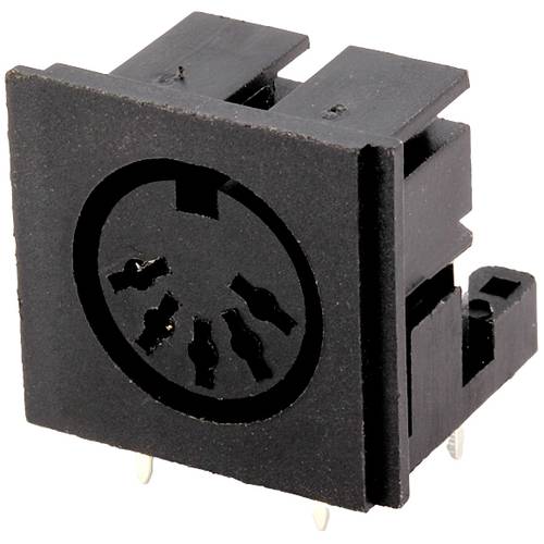 Connfly DS1093-07BN50X Einbaubuchse Buchse, Einbau horizontal Polzahl: 5 Schwarz 1 St. Tray