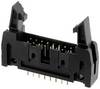 CONNFLY DIN 41651 Wannenstecker 16 polig schwarz gerade mit Verriegelung Rastermaß 2,54 mm