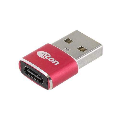 USB 2.0 Kompaktadapter A St./C Bu., rot Adapter U2ECART U2ECART econ connect Inhalt: 1 St.