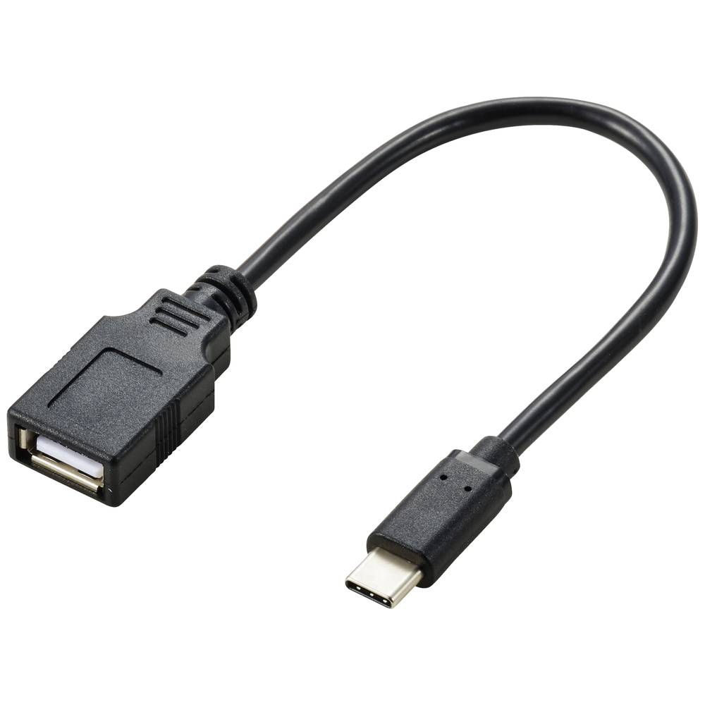 Renkforce USB 2.0 Adapterkabel [1x USB-C stekker - 1x USB 2.0 bus A] RF-5720376 Afscherming totaal