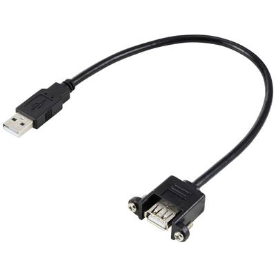 'USB-Verlängerungskabel mit männlichem und weiblichem Anschluss, ermöglicht den Anschluss von USB-Geräten in größerer Entfernung.'