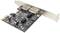 PCIe-Karte mit SATA- und Stromanschlüssen, die für den Einbau in einen Computer geeignet ist. Sie erweitert die Verbindungsmöglichkeiten.
