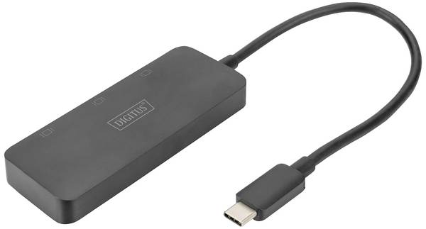 DIGITUS - 3-Port MST Video Hub (USB-C -> 3x DisplayPort)