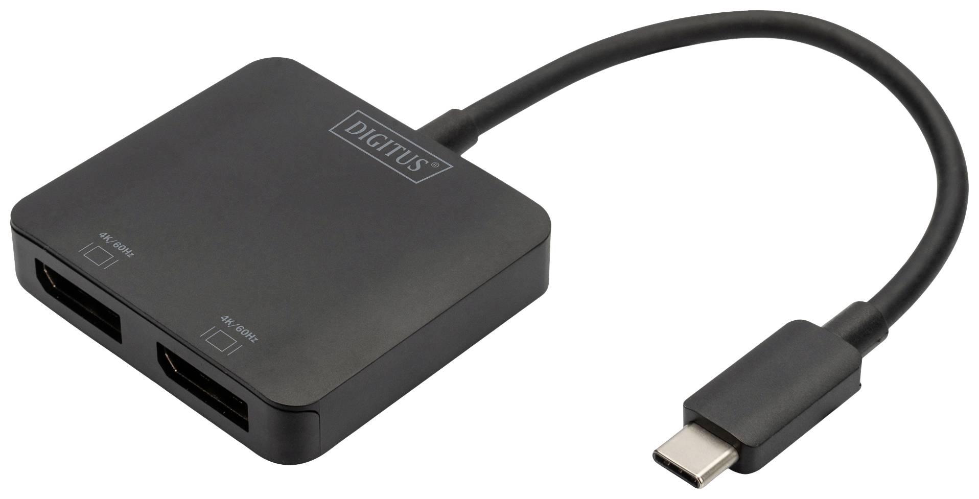 DIGITUS 2-Port-Video-Hub USB-C->2x Displayport schwarz