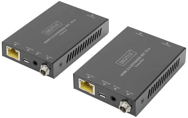 Digitus DS-55506 HDMI / RJ45 Adapter [1x HDMI-Buchse - 2x HDMI-Buchse] Schwarz 4K UHD