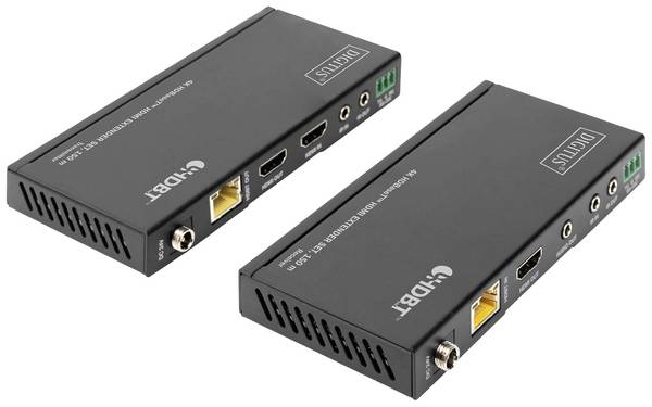 Digitus DS-55508 HDMI / RJ45 Adapter [1x HDMI-Buchse - 2x HDMI-Buchse] Schwarz 4K UHD