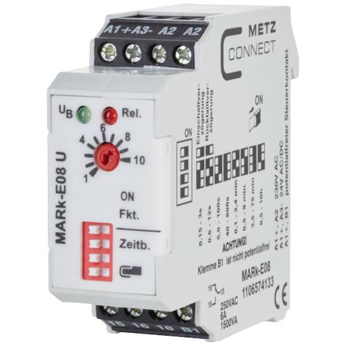 Metz Connect 1106574133 MARk-E08 Zeitrelais Multifunktional 230 V/AC 1 St. 1 Wechsler