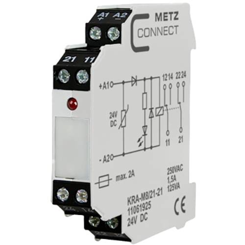 Thumbnail - Koppelbaustein 24 V/DC (max) 2 Wechsler Metz Connect 11061925 1 St.