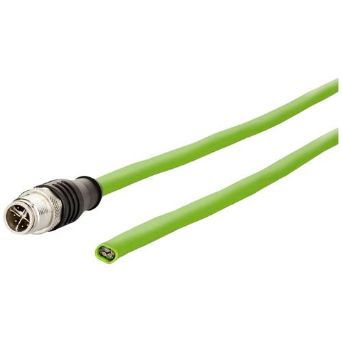 Metz Connect 142M2X10050 M12 Netzwerkkabel, Patchkabel CAT 6a S/FTP 5.00 m Grün PUR-Mantel, Säurebeständig, Ozonbeständi...