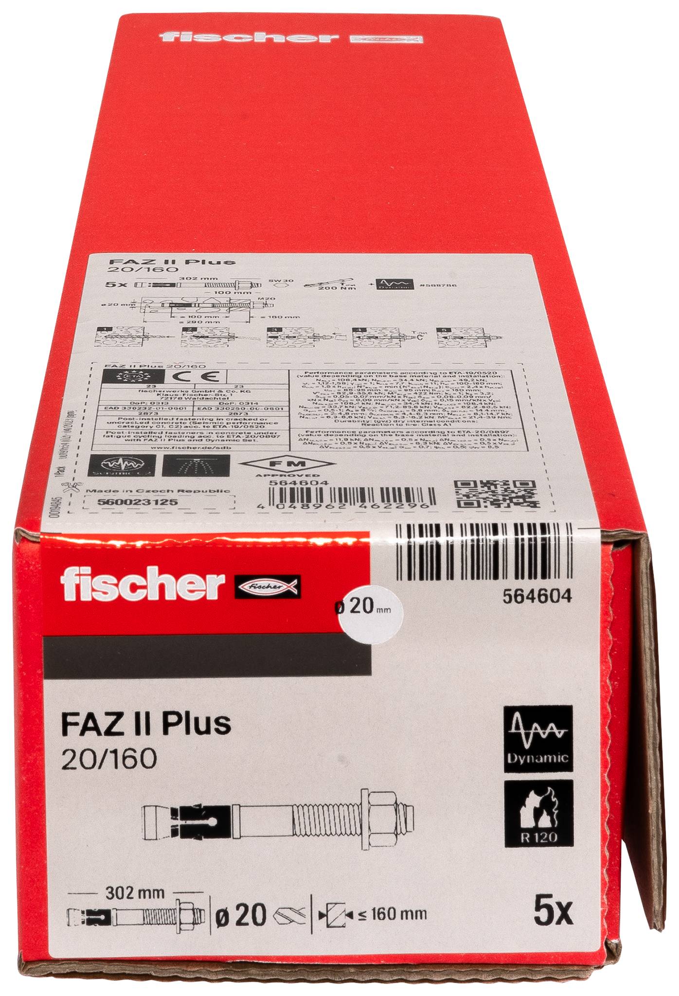 Fischer 564604 FAZ II Plus 20/160 Bolzenanker 302 mm 20 mm 5 St.-2