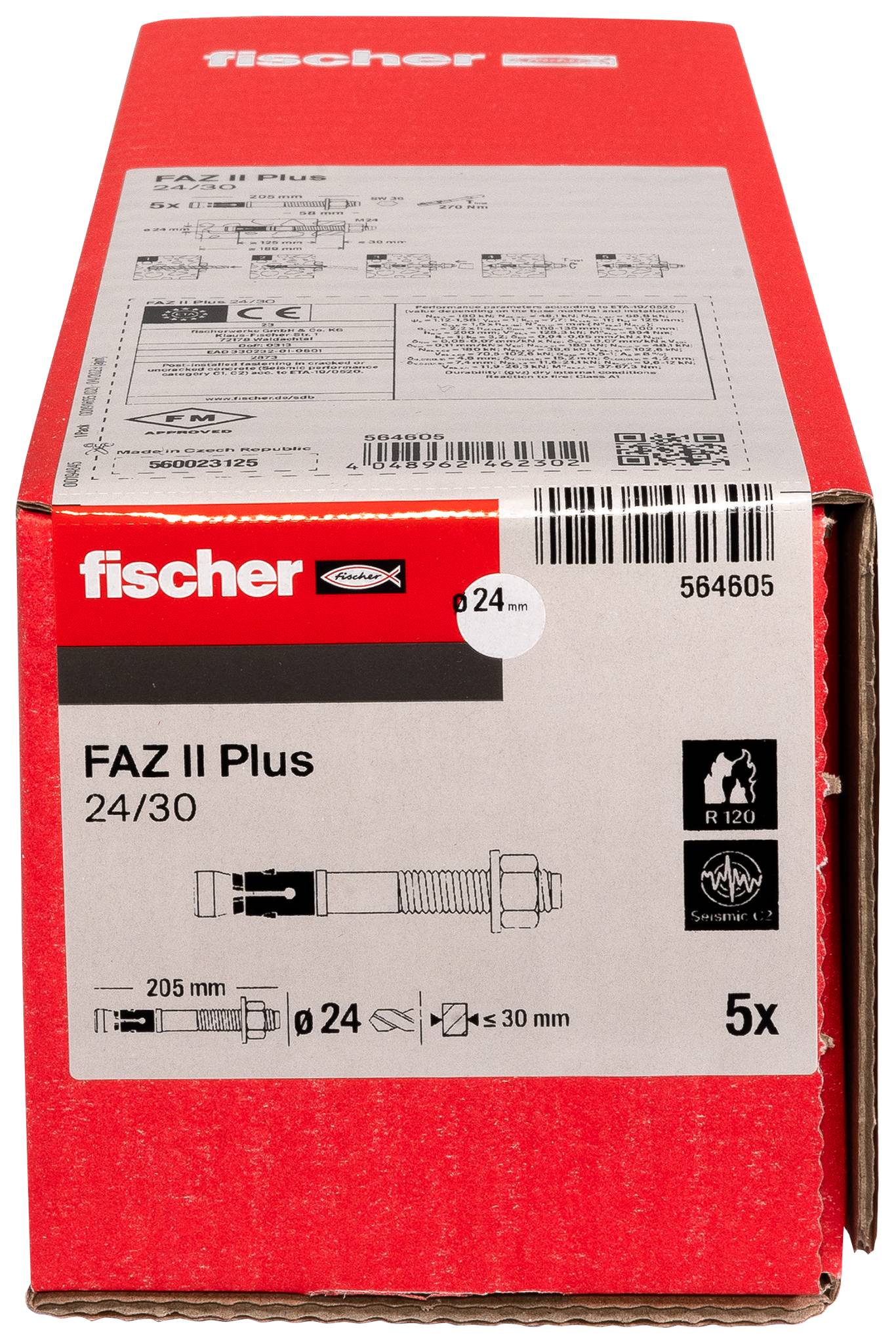 Fischer 564605 FAZ II Plus 24/30 Bolzenanker 205 mm 24 mm 5 St.-2