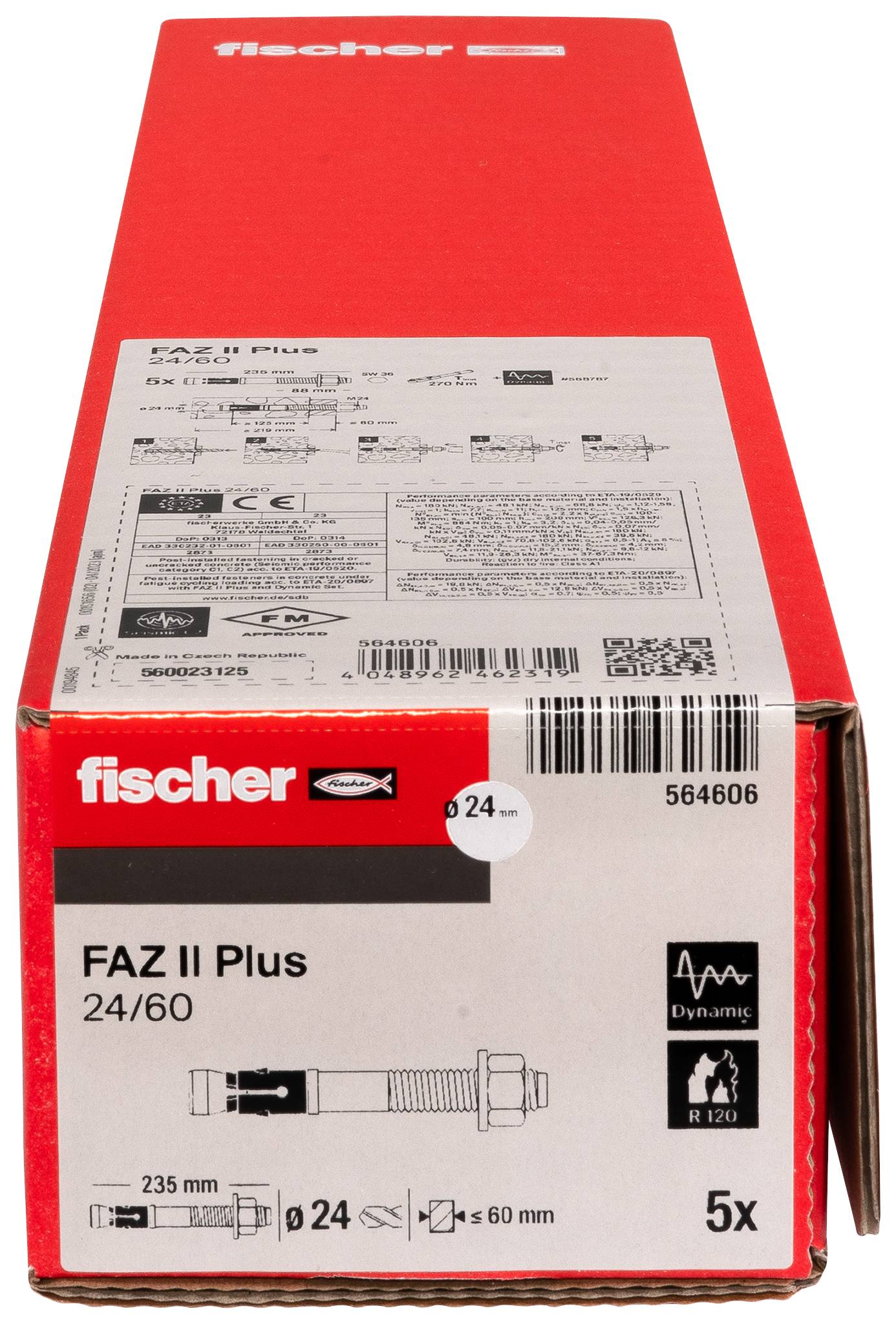 Fischer 564606 FAZ II Plus 24/60 Bolzenanker 215 mm 24 mm 5 St.-2
