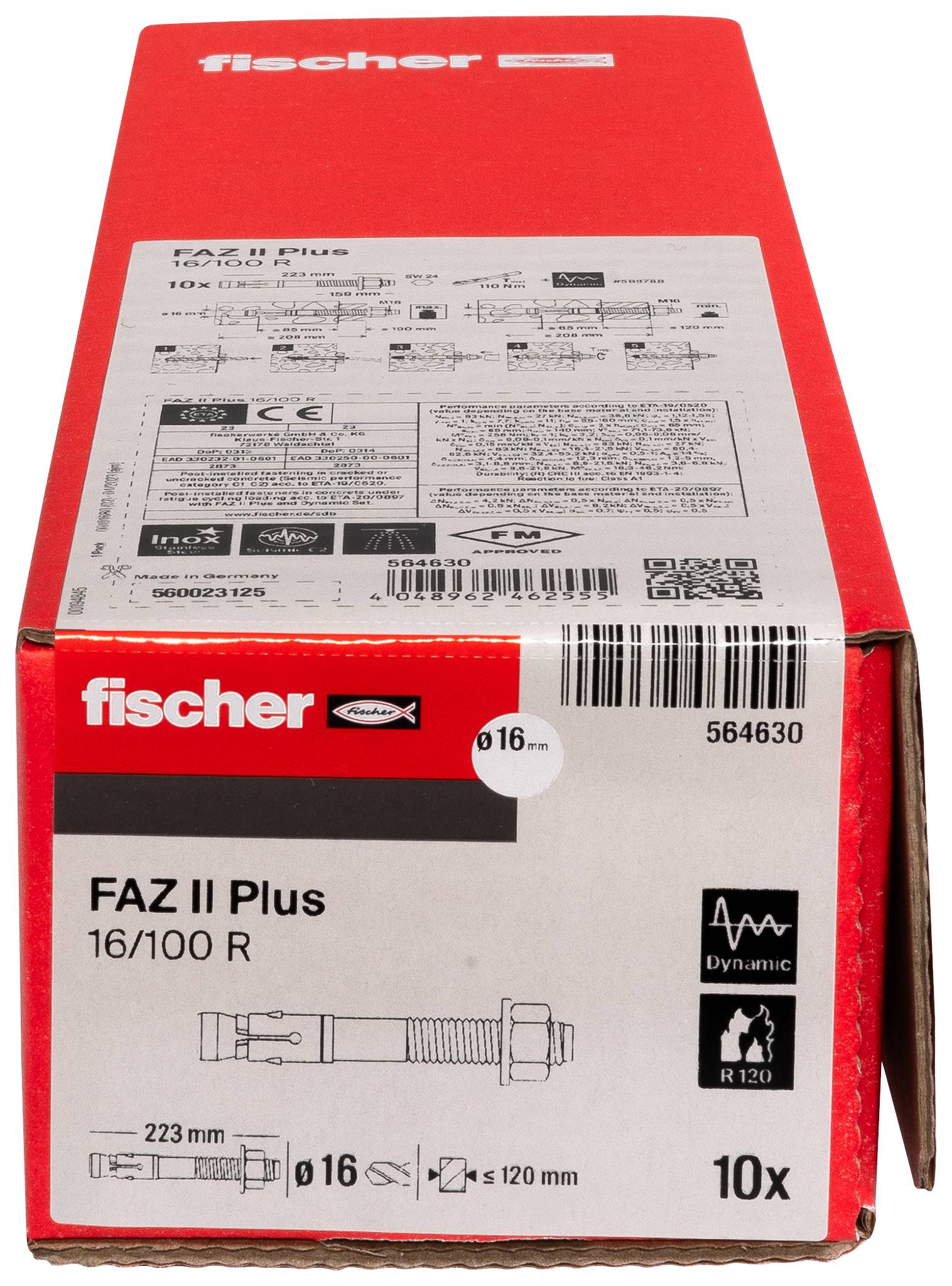 Fischer 564630 FAZ II Plus 16/100 R Bolzenanker 223 mm 16 mm 10 St.-2