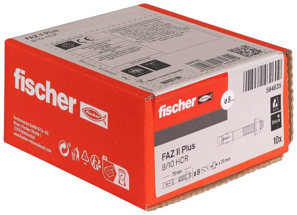 Fischer 564635 FAZ II Plus 8/10 HCR Bolzenanker 75 mm 8 mm 10 St.