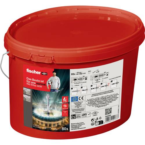 Thumbnail - Fischer 568860 FAZ II Plus 12/20 Eimer (80) Bolzenanker 119 mm 12 mm 80 St.