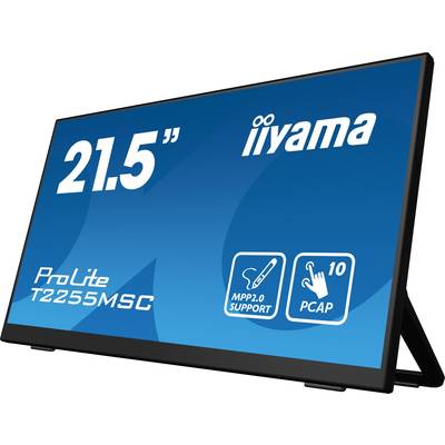 Der Monitor zeigt ein 21,5-Zoll-Display der Marke iiyama, Modell ProLite T2255MSC, mit MPP2.0 Support und PCAP 10-Punkte-Touch.