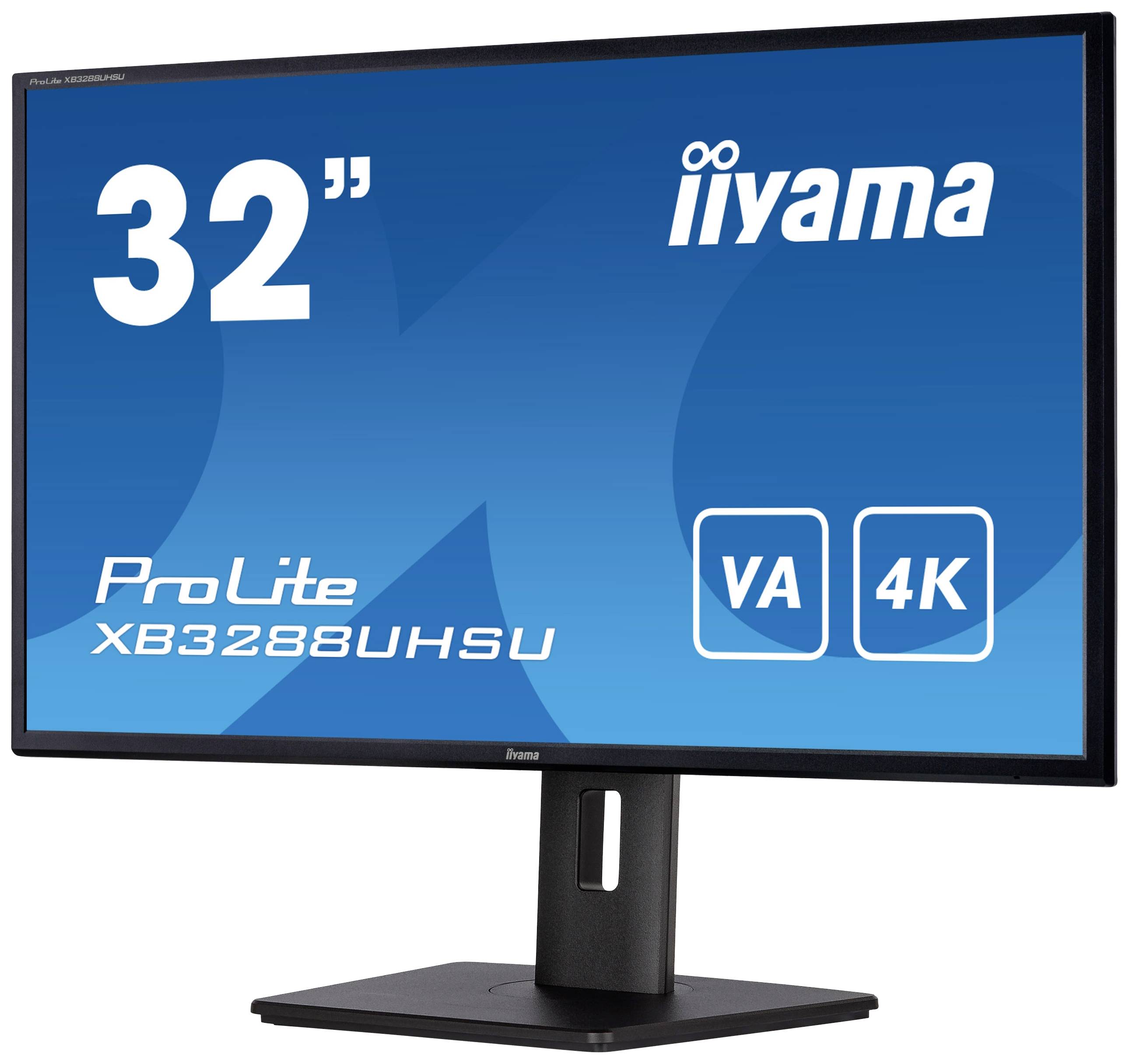 Ein 32-Zoll-Monitor mit VA-Panel und 4K-Auflösung. Marke: iiyama, Modell: ProLite XB3288UHSU.