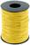 Gelbe Kabelspule mit schwarzem Kunststoffkern; das Kabel ist gleichmäßig um die Spule gewickelt.