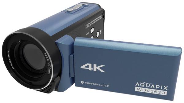 Aquapix WDV5630 GreyBlue Camcorder 7.6 cm 3 Zoll 13 Megapixel  Grau-Blau