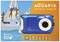Die Verpackung zeigt eine wasserdichte Kamera namens 'Aquapix W3027 Wave'. Links springen Personen vom Boot ins Wasser.