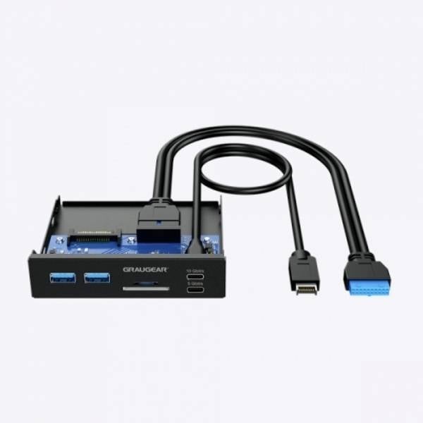 GrauGear G-MP01CR USB-Hub 6 Port USB-A, USB-C®, SD, microSD USB 3.0 5 GBit/s Schwarz G-MP01CR
