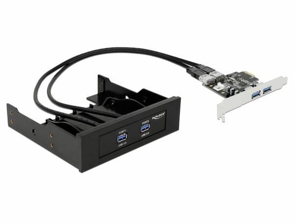 Delock 61893 2+2 Port USB 3.2 Gen 1 Controllerkarte USB-A (USB 3.2 Gen 1) PCIe