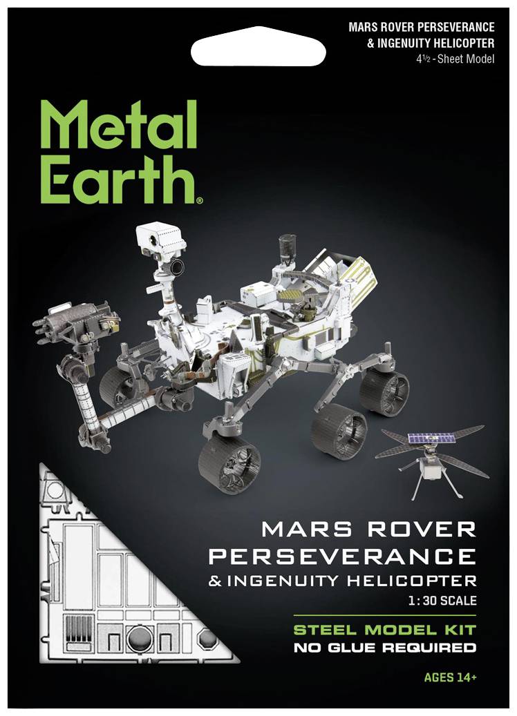 Modellbausatz des Mars-Rovers Perseverance und Ingenuity-Helikopters, Maßstab 1:30. Kein Kleber erforderlich, ab 14 Jahren.