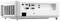 Rückansicht eines weißen Multimedia-Projektors mit Anschlüssen: HDMI, VGA, USB, Ethernet und Stromkabelanschluss.