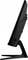 Seitenansicht eines schwarzen Computermonitors mit schlichtem, modernem Design und schlankem Ständer.