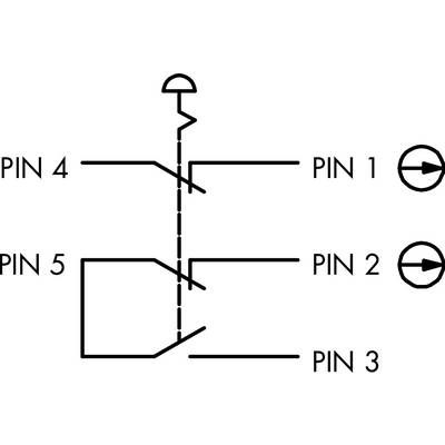 Schaltplan eines Transistors mit fünf Pins. Pin 4 und 5 steuern zwei LEDs, die mit Pin 1 und Pin 2 verbunden sind. Pin 3 ist ungenutzt.