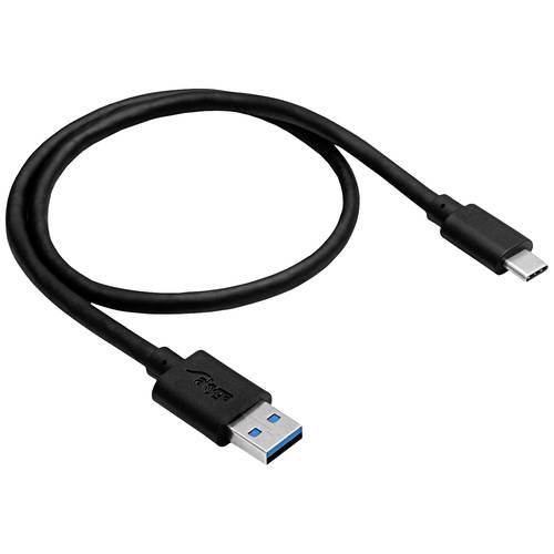 Akyga USB-Kabel USB-A Stecker, USB-C® Stecker 1.00 m Schwarz AK-USB-15