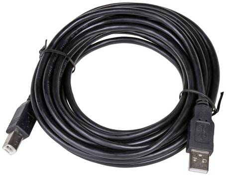 Akyga USB-Kabel  USB 2.0 USB-A Stecker, USB-B Stecker 5.00 m Schwarz  AK-USB-18