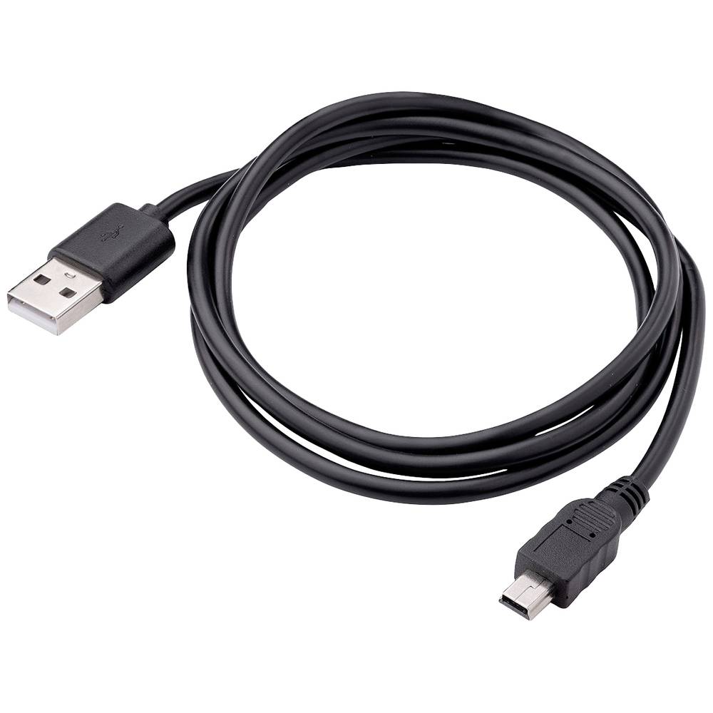 Akyga USB-kabel USB-A stekker, USB-mini-B stekker 1.0 m Zwart AK-USB-22