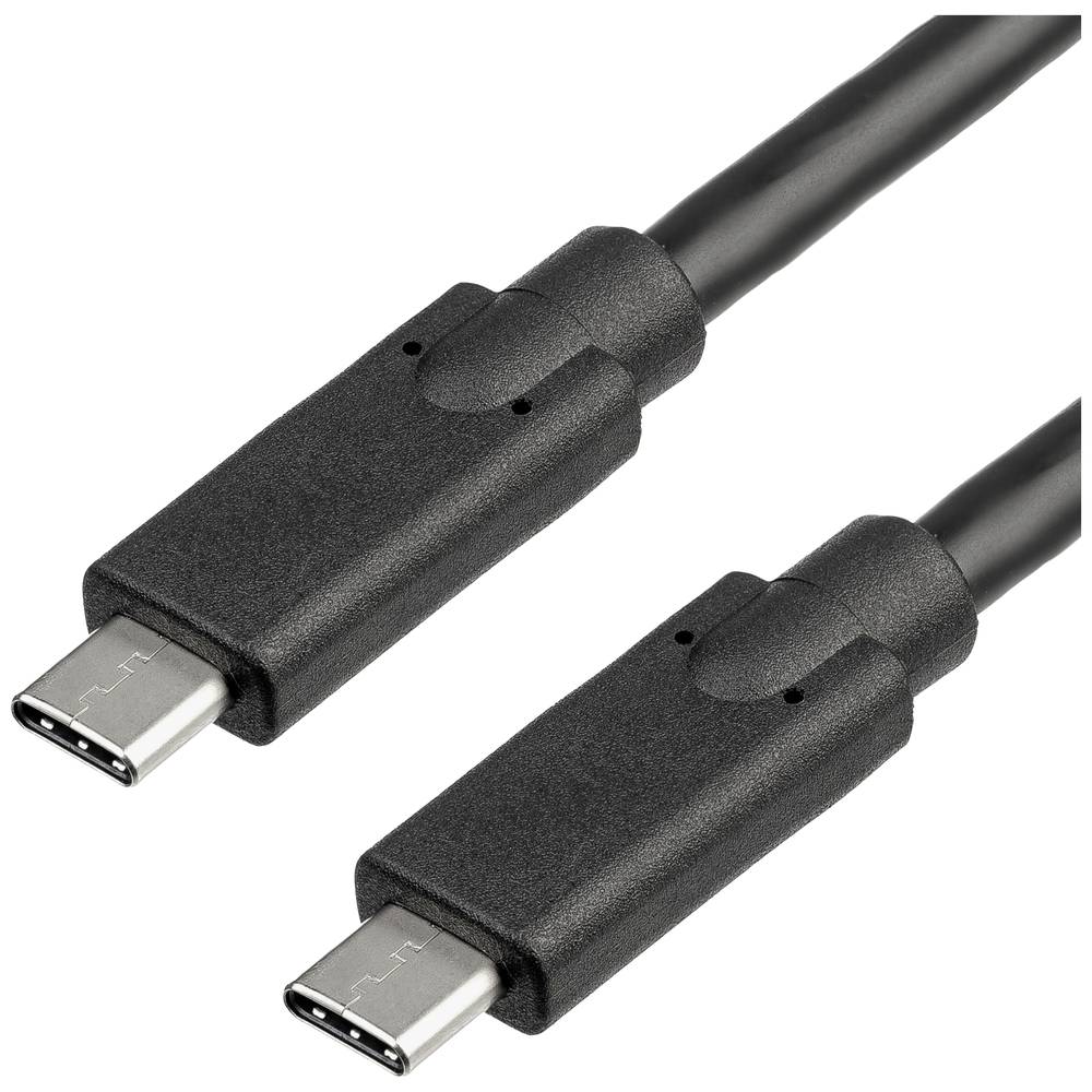 Akyga USB-kabel USB-C stekker, USB-C stekker 1.0 m Zwart AK-USB-25