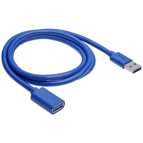 Thumbnail - Akyga USB-Kabel USB-A Stecker, USB-A Buchse 1.00 m Schwarz AK-USB-28