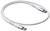 Ein weißes USB-C-Kabel mit Anschlüssen an beiden Enden. Es ist aufgewickelt, bereit für den Einsatz zur Datenübertragung oder zum Aufladen.