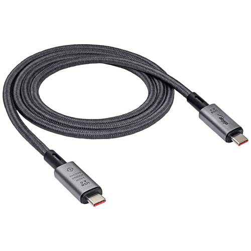 Thumbnail - Akyga USB-Kabel USB-C® Stecker, USB-C® Stecker 1.00 m Grau AK-USB-45