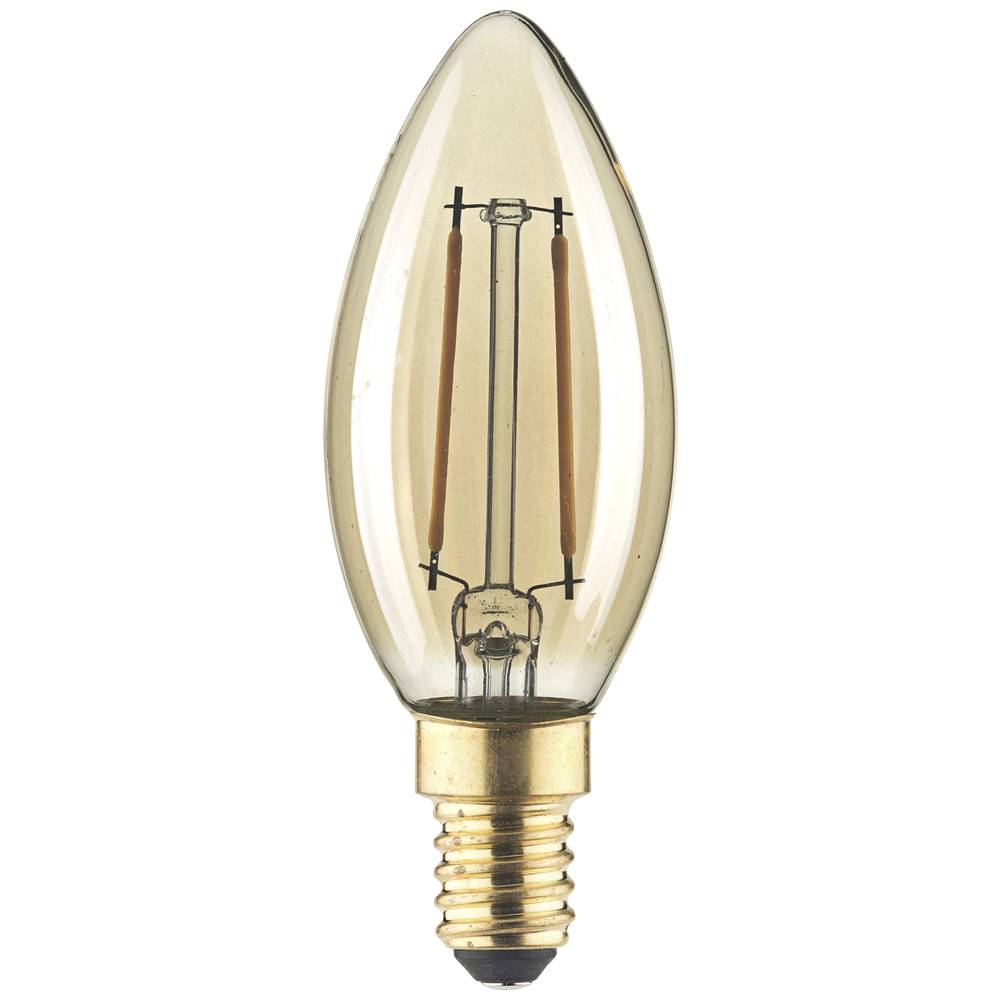 LightMe LM85051 LED-lamp E14 Kaars 2.5 W Barnsteen (Ø x l) 35 mm x 97 mm 1 stuk(s)