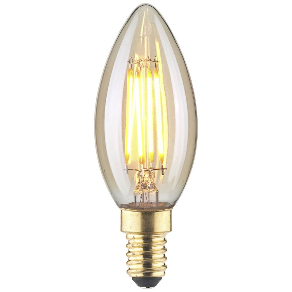 LightMe LM85052 LED-lamp E14 Kaars 4.5 W Barnsteen (Ø x l) 35 mm x 97 mm 1 stuk(s)