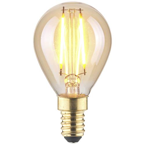 LightMe LM85053 LED E14 Tropfenform 2.5 W Bernstein (Ø x L) 45 mm x 80 mm 1 St.