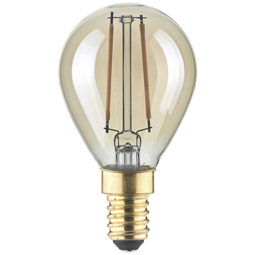 LightMe LM85054 LED-lamp E14 Kogel 4.5 W Barnsteen (Ø x l) 45 mm x 80 mm 1 stuk(s)