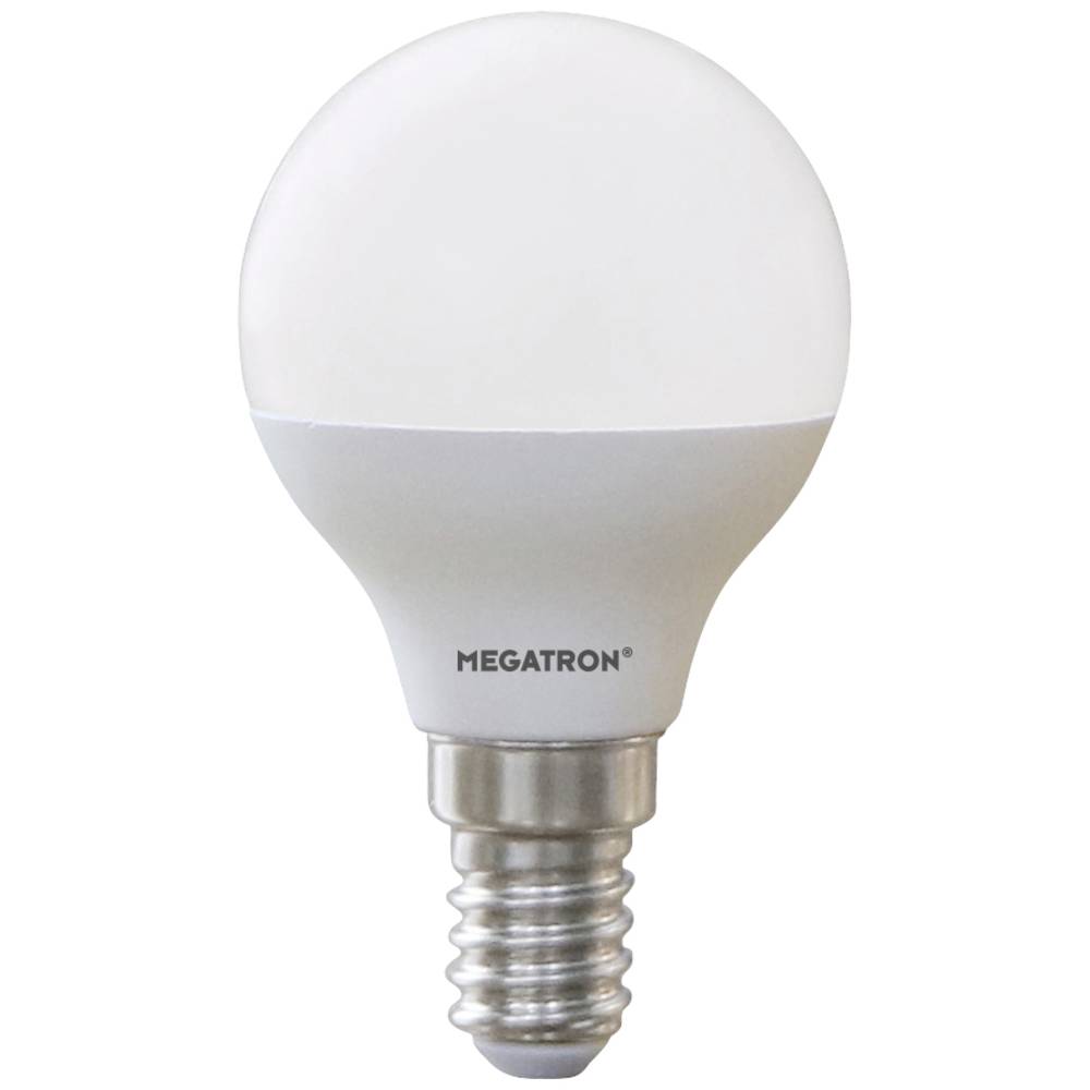 Megatron MT65001 LED-lamp Energielabel F (A - G) E14 Kogel 5.5 W Warmwit (Ø x l) 45 mm x 80 mm 1 stuk(s)