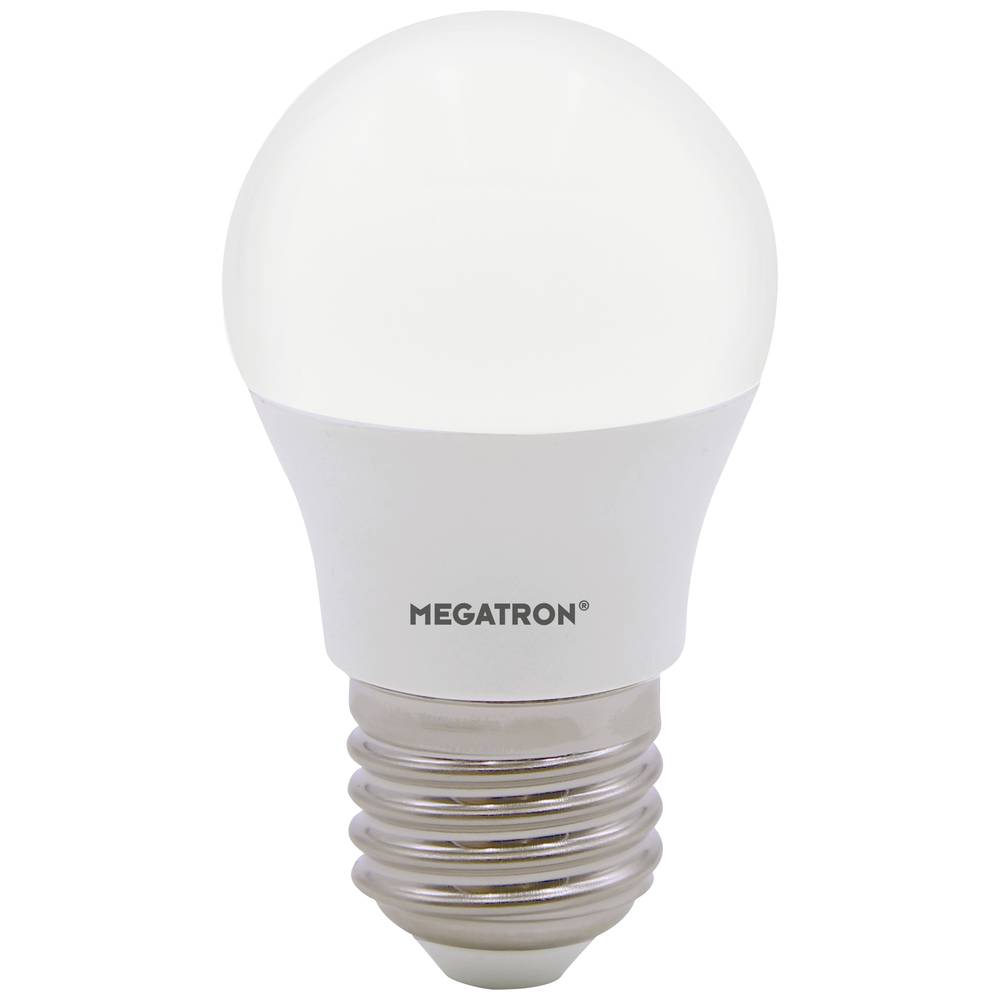 Megatron MT65004 LED-lamp Energielabel F (A - G) E27 Kogel 5.5 W Neutraalwit (Ø x l) 45 mm x 78 mm 1 stuk(s)