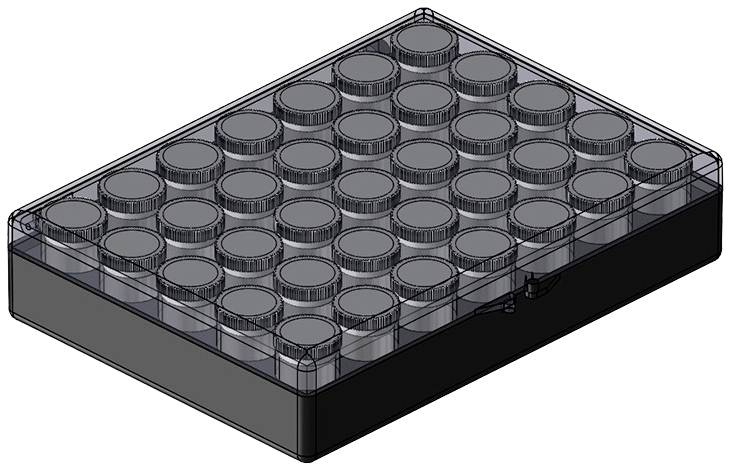 TEKO Gehäuse Potting Storage SMD-Box 129,85 x 179,85 x 37,7 mm Kunststoff transparent SB 30.0