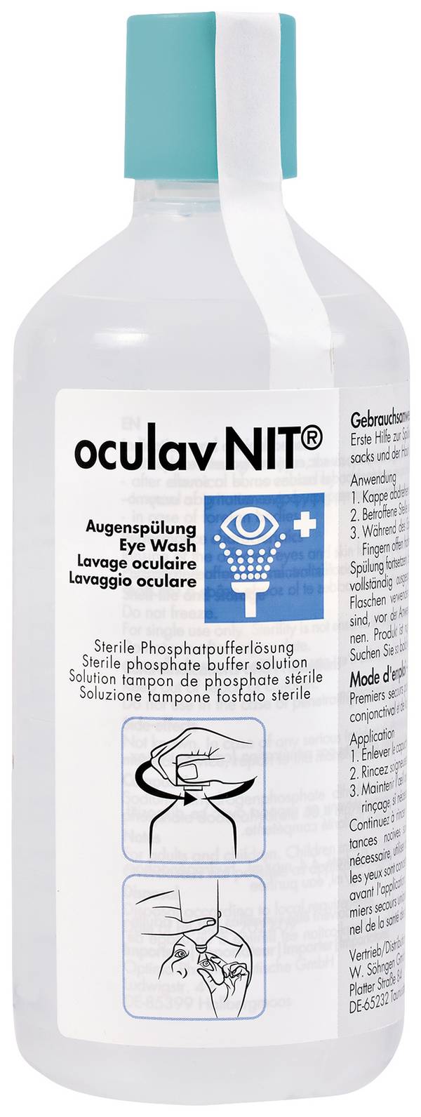 Söhngen 2010080 oculav NIT® Augenspülflasche befüllt mit Augendusche