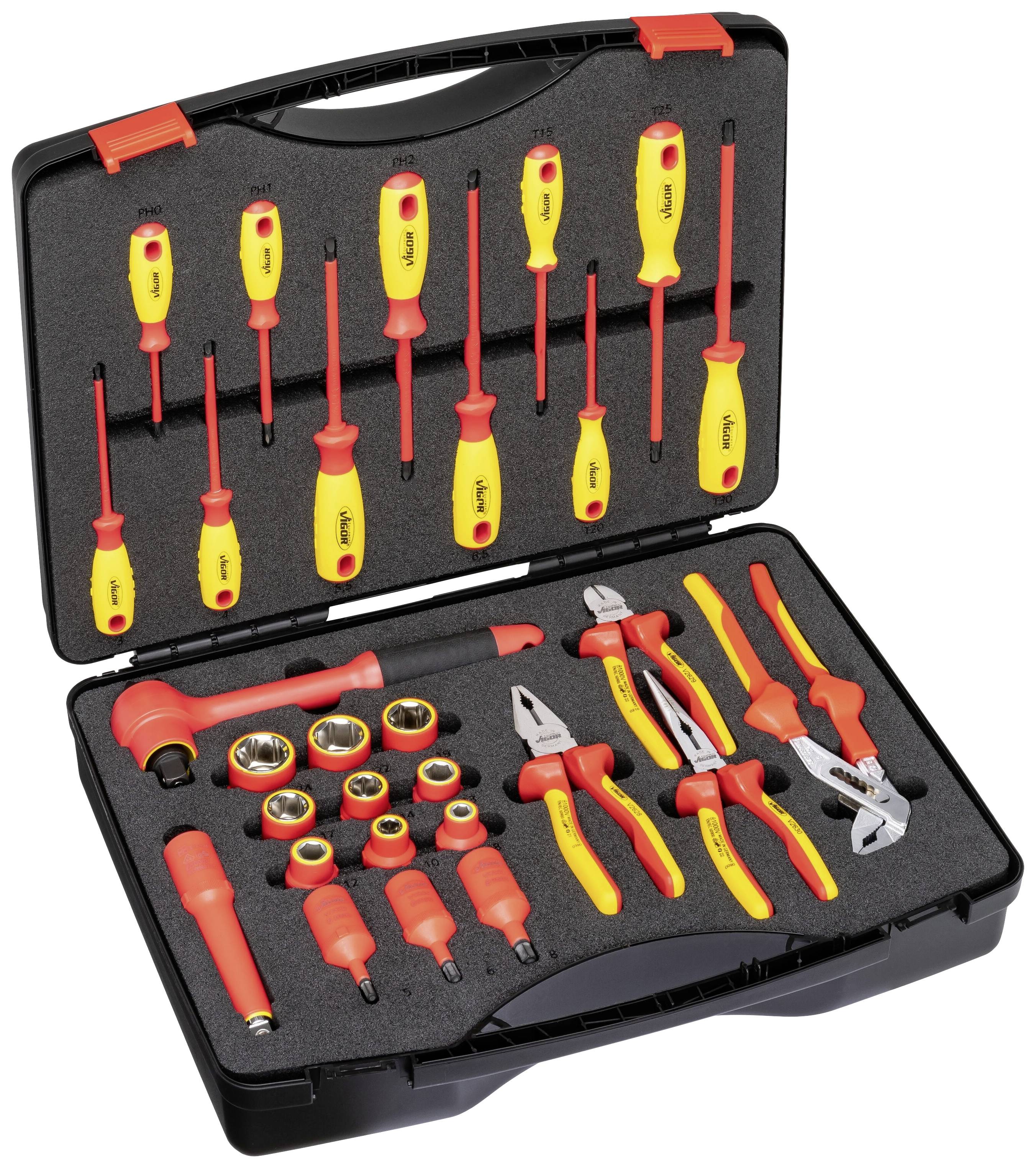 Vigor V5632 VDE Werkzeugkoffer bestückt 29teilig kaufen