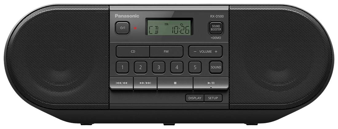 Panasonic RX-D500EG-K Radio CD FM CD, FM, USB Nero
