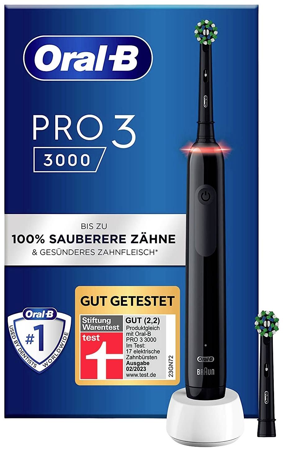 Oral-B Pro 3 3000 Cross Action 350931 Spazzolino da denti elettrico Rotazione/Oscillazione/Pulsazione Nero