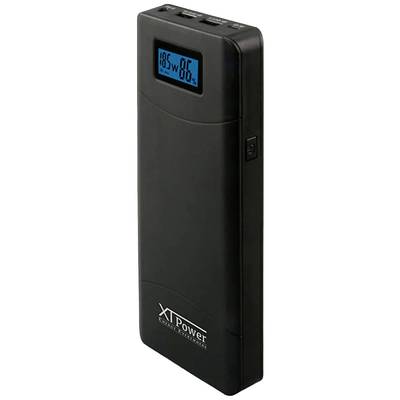 Tragbare Powerbank in Schwarz mit LCD-Display, zeigt '185W 86%' an. Marke 'XTPower'. Enthält drei USB-Anschlüsse.